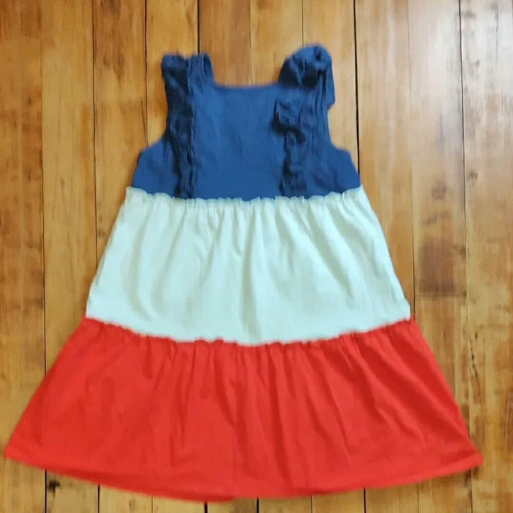 Millie Loves Lily Dress 10 Colorblock Cotton Dress Red Blue Spring Summer fourth